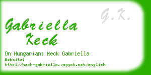 gabriella keck business card